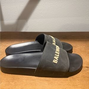 Balenciaga Black Slip-On Loafers